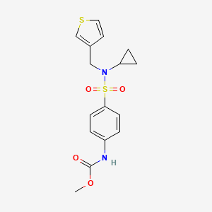 methyl (4-(N-cyclopropyl-N-(thiophen-3-ylmethyl)sulfamoyl)phenyl)carbamate