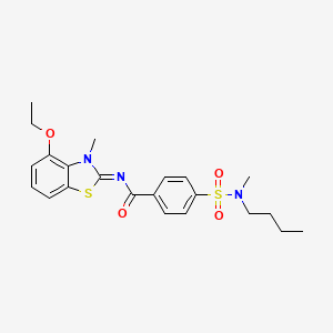 4-[butyl(methyl)sulfamoyl]-N-(4-ethoxy-3-methyl-1,3-benzothiazol-2-ylidene)benzamide