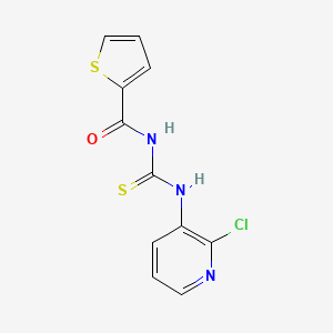 molecular formula C11H8ClN3OS2 B2895389 N-[(2-chloropyridin-3-yl)carbamothioyl]thiophene-2-carboxamide CAS No. 866014-56-4