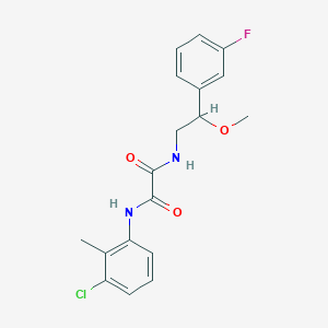 N1-(3-chloro-2-methylphenyl)-N2-(2-(3-fluorophenyl)-2-methoxyethyl)oxalamide