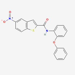 molecular formula C21H14N2O4S B2895397 5-nitro-N-(2-phenoxyphenyl)-1-benzothiophene-2-carboxamide CAS No. 361167-80-8