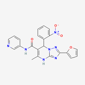 2-(furan-2-yl)-5-methyl-7-(2-nitrophenyl)-N-(pyridin-3-yl)-4,7-dihydro-[1,2,4]triazolo[1,5-a]pyrimidine-6-carboxamide