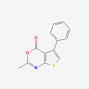 molecular formula C13H9NO2S B2895405 2-methyl-5-phenyl-4H-thieno[2,3-d][1,3]oxazin-4-one CAS No. 13130-45-5
