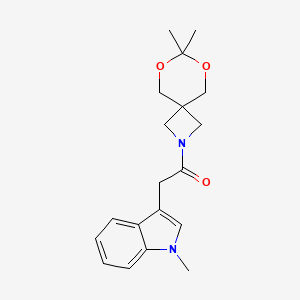 1-(7,7-dimethyl-6,8-dioxa-2-azaspiro[3.5]nonan-2-yl)-2-(1-methyl-1H-indol-3-yl)ethanone