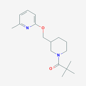 2,2-Dimethyl-1-[3-[(6-methylpyridin-2-yl)oxymethyl]piperidin-1-yl]propan-1-one