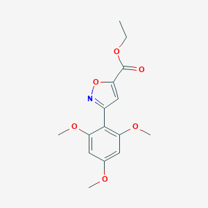 molecular formula C15H17NO6 B289542 Ethyl 3-(2,4,6-trimethoxyphenyl)isoxazole-5-carboxylate 