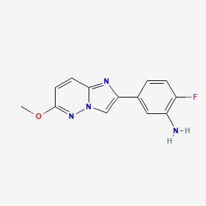 2-Fluoro-5-(6-methoxyimidazo[1,2-b]pyridazin-2-yl)aniline