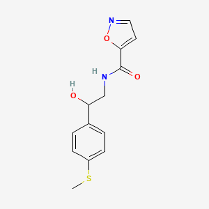 molecular formula C13H14N2O3S B2895438 N-(2-hydroxy-2-(4-(methylthio)phenyl)ethyl)isoxazole-5-carboxamide CAS No. 1448028-15-6