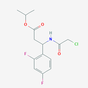 Propan-2-yl 3-[(2-chloroacetyl)amino]-3-(2,4-difluorophenyl)propanoate