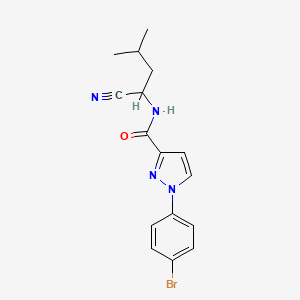 1-(4-Bromophenyl)-N-(1-cyano-3-methylbutyl)pyrazole-3-carboxamide