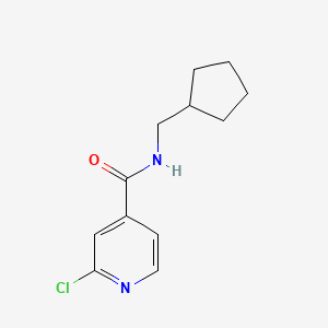 molecular formula C12H15ClN2O B2895457 2-chloro-N-(cyclopentylmethyl)pyridine-4-carboxamide CAS No. 1096835-14-1