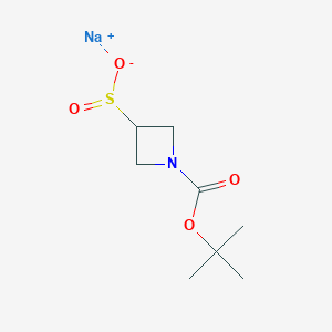 molecular formula C8H14NNaO4S B2895463 Sodium N-Boc-azetidine-3-sulfinate CAS No. 1622013-57-3