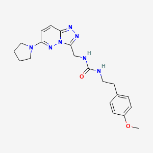molecular formula C20H25N7O2 B2895467 1-(4-Methoxyphenethyl)-3-((6-(pyrrolidin-1-yl)-[1,2,4]triazolo[4,3-b]pyridazin-3-yl)methyl)urea CAS No. 2034276-08-7