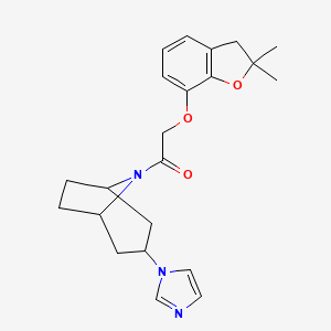 1-((1R,5S)-3-(1H-imidazol-1-yl)-8-azabicyclo[3.2.1]octan-8-yl)-2-((2,2-dimethyl-2,3-dihydrobenzofuran-7-yl)oxy)ethan-1-one