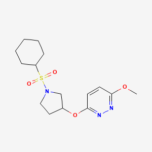 3-((1-(Cyclohexylsulfonyl)pyrrolidin-3-yl)oxy)-6-methoxypyridazine