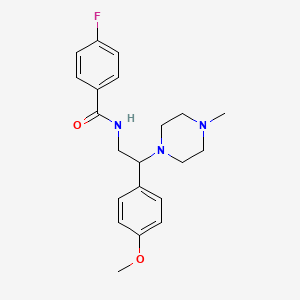 4-fluoro-N-(2-(4-methoxyphenyl)-2-(4-methylpiperazin-1-yl)ethyl)benzamide