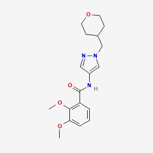 2,3-dimethoxy-N-(1-((tetrahydro-2H-pyran-4-yl)methyl)-1H-pyrazol-4-yl)benzamide