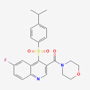 (6-Fluoro-4-((4-isopropylphenyl)sulfonyl)quinolin-3-yl)(morpholino)methanone