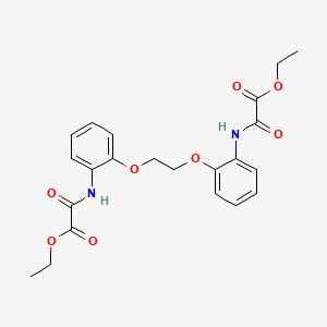 molecular formula C22H24N2O8 B2895477 2-[2-(2-{2-[(2-乙氧基-2-氧代乙酰)氨基]苯氧基}乙氧基)苯胺基]-2-氧代乙酸乙酯 CAS No. 866008-05-1