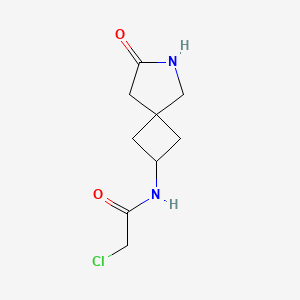 molecular formula C9H13ClN2O2 B2895483 2-Chloro-N-(7-oxo-6-azaspiro[3.4]octan-2-yl)acetamide CAS No. 2411284-27-8