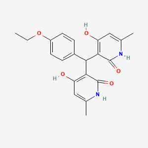 molecular formula C21H22N2O5 B2895486 3,3'-((4-ethoxyphenyl)methylene)bis(4-hydroxy-6-methylpyridin-2(1H)-one) CAS No. 883083-35-0