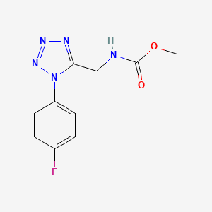 molecular formula C10H10FN5O2 B2895495 methyl ((1-(4-fluorophenyl)-1H-tetrazol-5-yl)methyl)carbamate CAS No. 921060-09-5