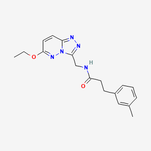 molecular formula C18H21N5O2 B2895498 N-((6-乙氧基-[1,2,4]三唑并[4,3-b]哒嗪-3-基)甲基)-3-(间甲苯基)丙酰胺 CAS No. 2034373-10-7