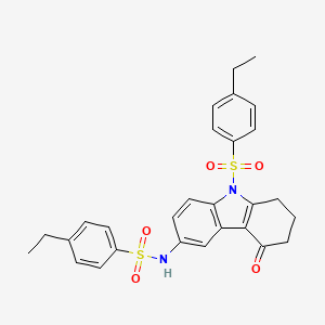 4-ethyl-N-(9-((4-ethylphenyl)sulfonyl)-4-oxo-2,3,4,9-tetrahydro-1H-carbazol-6-yl)benzenesulfonamide