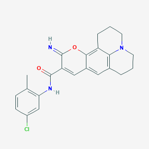 N-(5-chloro-2-methylphenyl)-11-imino-2,3,6,7-tetrahydro-1H,5H,11H-pyrano[2,3-f]pyrido[3,2,1-ij]quinoline-10-carboxamide