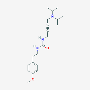 molecular formula C20H31N3O2 B2895508 1-(4-(Diisopropylamino)but-2-yn-1-yl)-3-(4-methoxyphenethyl)urea CAS No. 1396749-84-0