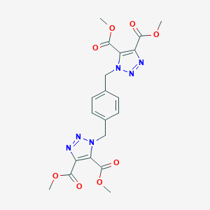 dimethyl 1-(4-{[4,5-bis(methoxycarbonyl)-1H-1,2,3-triazol-1-yl]methyl}benzyl)-1H-1,2,3-triazole-4,5-dicarboxylate