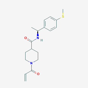 molecular formula C18H24N2O2S B2895512 N-[(1S)-1-(4-Methylsulfanylphenyl)ethyl]-1-prop-2-enoylpiperidine-4-carboxamide CAS No. 2411177-60-9