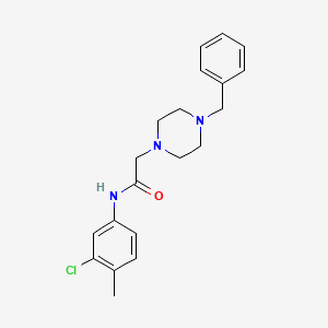 molecular formula C20H24ClN3O B2895519 2-(4-benzylpiperazino)-N-(3-chloro-4-methylphenyl)acetamide CAS No. 332908-98-2