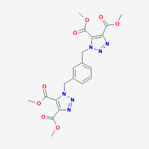 molecular formula C20H20N6O8 B289552 dimethyl 1-(3-{[4,5-bis(methoxycarbonyl)-1H-1,2,3-triazol-1-yl]methyl}benzyl)-1H-1,2,3-triazole-4,5-dicarboxylate 