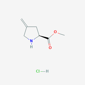 molecular formula C7H12ClNO2 B2895535 Methyl (2S)-4-methylidenepyrrolidine-2-carboxylate hydrochloride CAS No. 84348-41-4