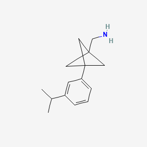 molecular formula C15H21N B2895541 [3-(3-Propan-2-ylphenyl)-1-bicyclo[1.1.1]pentanyl]methanamine CAS No. 2287279-91-6