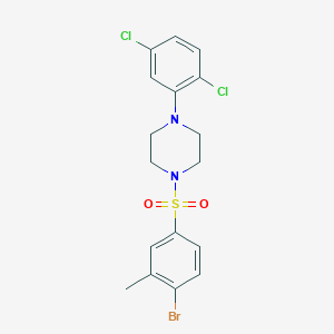 molecular formula C17H17BrCl2N2O2S B2895543 1-(4-Bromo-3-methylbenzenesulfonyl)-4-(2,5-dichlorophenyl)piperazine CAS No. 2361729-32-8