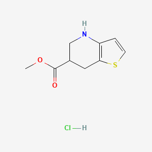 molecular formula C9H12ClNO2S B2895544 Methyl 4,5,6,7-tetrahydrothieno[3,2-b]pyridine-6-carboxylate;hydrochloride CAS No. 2241131-14-4