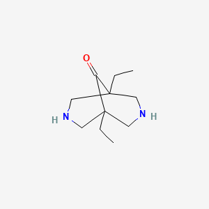molecular formula C11H20N2O B2895547 1,5-二乙基-3,7-二氮杂双环[3.3.1]壬烷-9-酮 CAS No. 917216-61-6