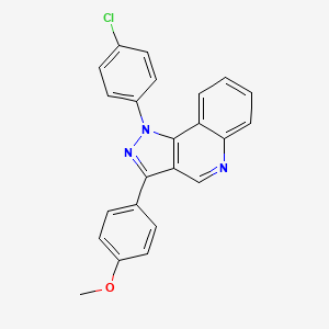 molecular formula C23H16ClN3O B2895551 1-(4-氯苯基)-3-(4-甲氧基苯基)-1H-吡唑并[4,3-c]喹啉 CAS No. 901021-55-4