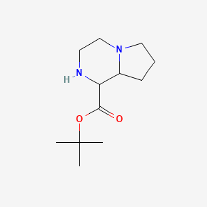 molecular formula C12H22N2O2 B2895552 Tert-butyl 1,2,3,4,6,7,8,8a-octahydropyrrolo[1,2-a]pyrazine-1-carboxylate CAS No. 2248274-26-0