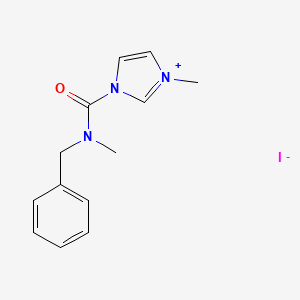 molecular formula C13H16IN3O B2895562 1-[benzyl(methyl)carbamoyl]-3-methyl-1H-imidazol-3-ium iodide CAS No. 380608-79-7