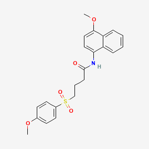 N-(4-methoxynaphthalen-1-yl)-4-((4-methoxyphenyl)sulfonyl)butanamide