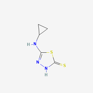 molecular formula C5H7N3S2 B2895579 5-(Cyclopropylamino)-1,3,4-thiadiazole-2-thiol CAS No. 852400-37-4