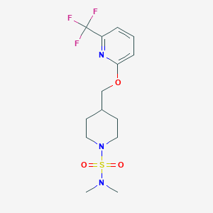 N,N-Dimethyl-4-[[6-(trifluoromethyl)pyridin-2-yl]oxymethyl]piperidine-1-sulfonamide