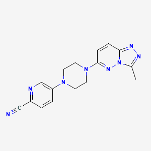 5-[4-(3-Methyl-[1,2,4]triazolo[4,3-b]pyridazin-6-yl)piperazin-1-yl]pyridine-2-carbonitrile