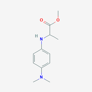 molecular formula C12H18N2O2 B2895591 Methyl 2-[4-(dimethylamino)anilino]propanoate CAS No. 1485737-73-2