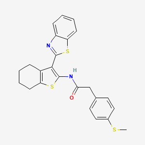 molecular formula C24H22N2OS3 B2895605 N-(3-(benzo[d]thiazol-2-yl)-4,5,6,7-tetrahydrobenzo[b]thiophen-2-yl)-2-(4-(methylthio)phenyl)acetamide CAS No. 919850-64-9