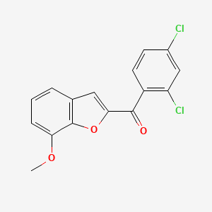 molecular formula C16H10Cl2O3 B2895608 (2,4-Dichlorophenyl)(7-methoxy-1-benzofuran-2-yl)methanone CAS No. 477848-13-8