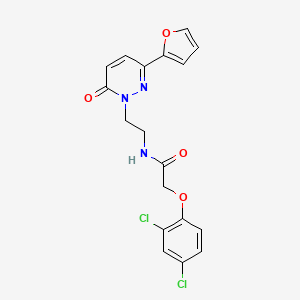 2-(2,4-dichlorophenoxy)-N-(2-(3-(furan-2-yl)-6-oxopyridazin-1(6H)-yl)ethyl)acetamide